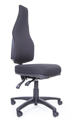 Image for FLEXI PRIMO EXTRA  HIGH BACK CHAIR ,LARGE M3 SEAT,3 LEVER MECH, NO ARMS - PB BLACK from SBA Office National - Darwin